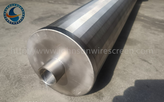 Σωλήνας φίλτρου 200um Slot Wedge Wire Screen από ανοξείδωτο ατσάλι 304 με φλάντζα