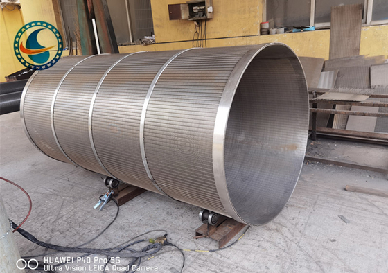 κύλινδρος 250μM οθόνης καλωδίων σφηνών 2175mm SS304 για την επεξεργασία απόβλητου ύδατος