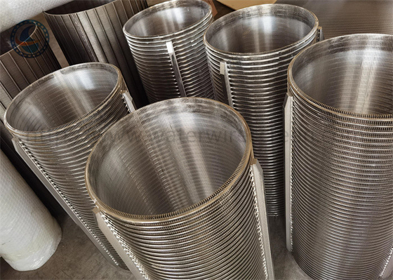 Φίλτρο πίσω πλύσης τύμπανου Johnson Wire Screen Slot Cylinder 316l